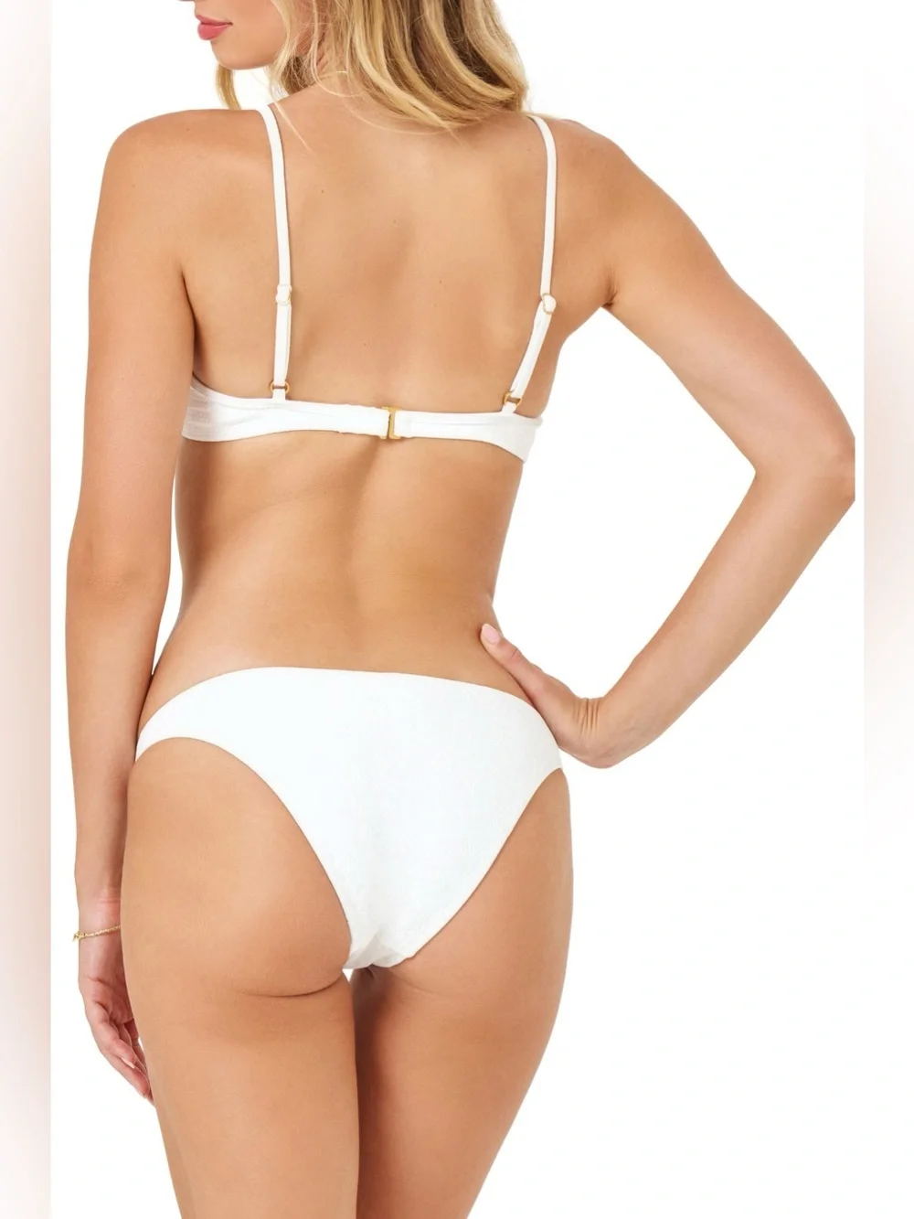 L*Space Bikini Set Missy Underwire Top & Camacho Bottom White Seashells L/XL